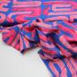 Preview: Viskose Ethno Motiv - blau pink